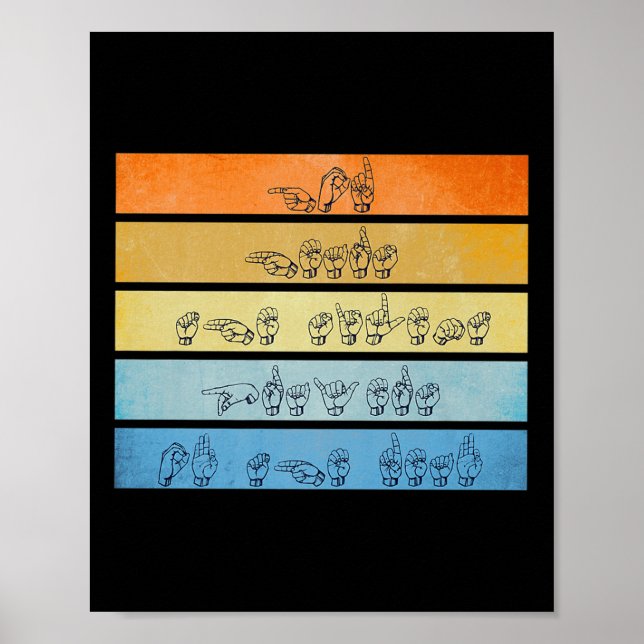 Póster Dios escucha las oraciones Conciencia sordera Rótu (Frente)