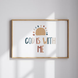 Póster Dios está conmigo.