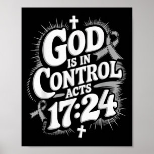 Póster Dios está en control Sobreviviente Diabetes Concie