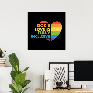 Póster Dios Gay Cristiano Lgbt