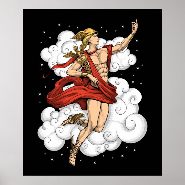 Póster Dios griego Hermes (Frente)