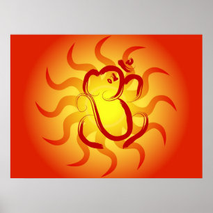 Póster Dios indio Ganesha - poster