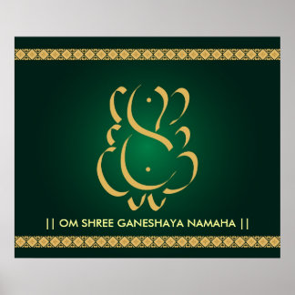 Póster Dios indio Ganesha - Poster