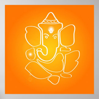 Póster Dios indio Ganesha - Poster