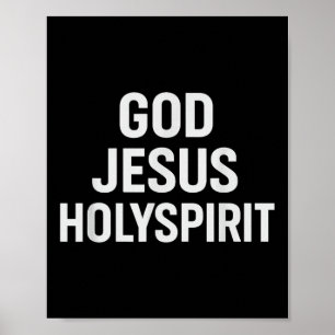 Póster Dios Jesús Espíritu Santo Fe Cristiana Iglesia Cre