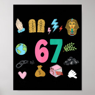 Póster Dios Lo Hizo Primero Cristiano 6 7 Meme Seis Siete