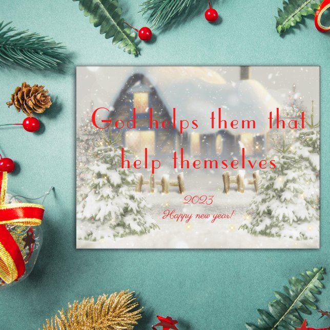 Póster Dios los ayuda a ser feliz poster de año nuevo (Subido por el creador)