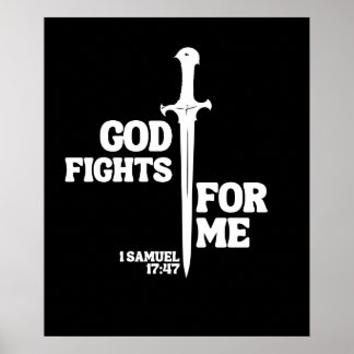 Póster Dios lucha por mí - 1 Samuel 17:47