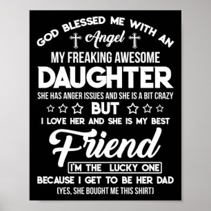 Póster Dios Me Bendijo Con Una Hija Angélica