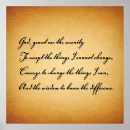Póster Dios me conceda la serenidad