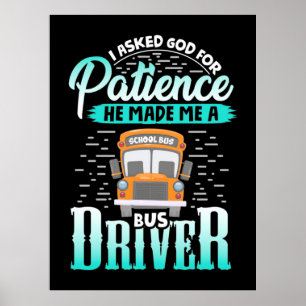 Póster Dios Me Hizo Un Conductor De Autobús