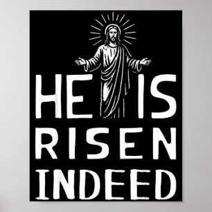 Póster Dios mio de pascua divertido jesus ha resucitado d