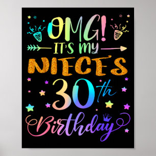 Póster Dios mío es el 30 cumpleaños de mi sobrina Dulces 