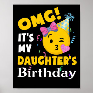 Póster Dios mío, es el cumpleaños de la Emoji de cumpleañ