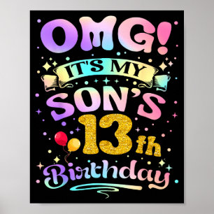 Póster Dios mío es el cumpleaños número 13 de mi hijo Fel