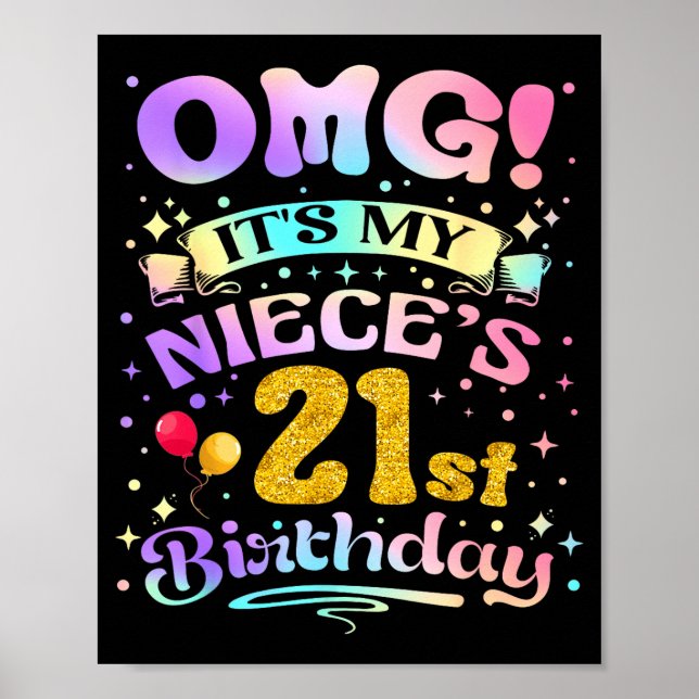 Póster Dios mío es el cumpleaños número 21 de mi sobrina  (Frente)