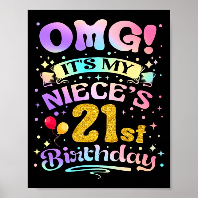 Póster Dios mío es el cumpleaños número 21 de mi sobrina  (Frente)