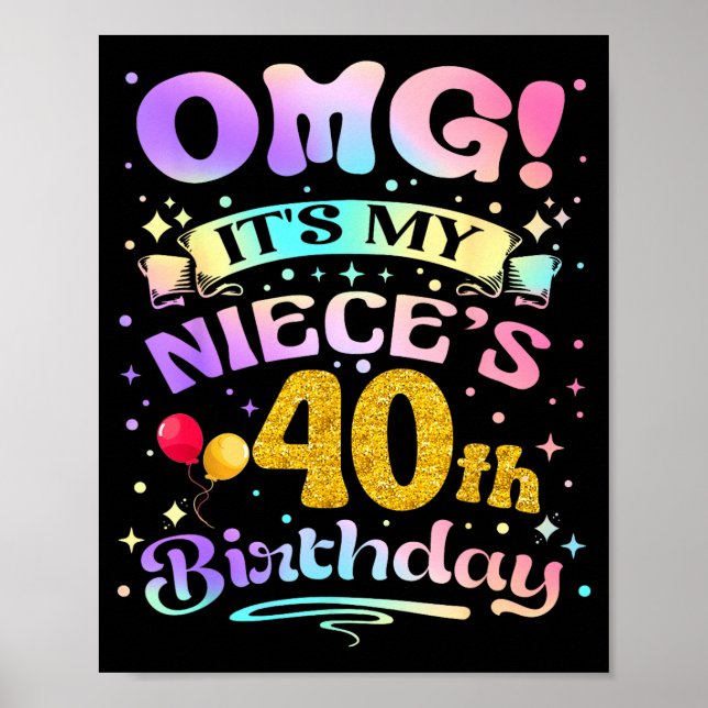 Póster Dios mío es el cumpleaños número 40 de mi sobrina  (Frente)