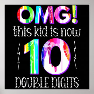 Póster ¡Dios mío! Este Niño Ahora Tiene 10 Dígitos Dobles