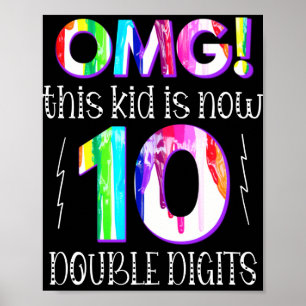 Póster ¡Dios mío! Este Niño Ahora Tiene 10 Dígitos Dobles