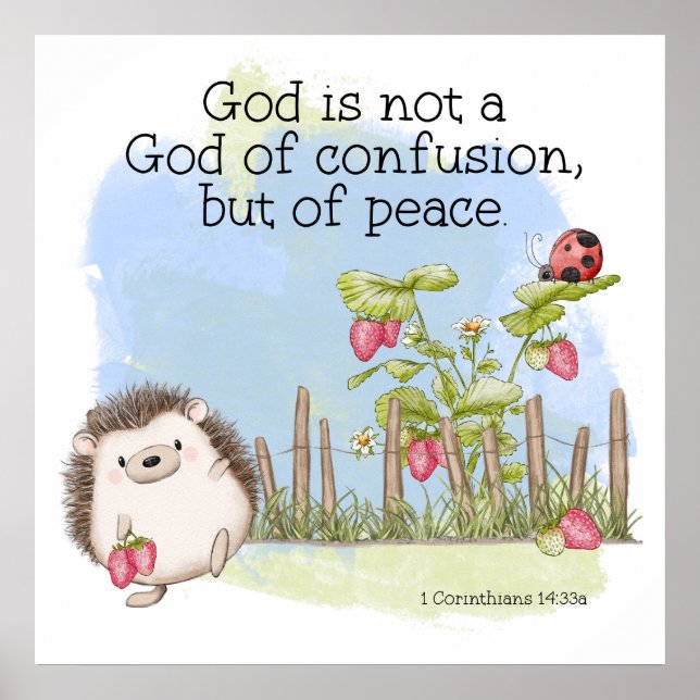 Póster Dios no es un Dios de confusión sino de paz (Frente)