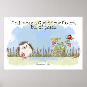 Póster Dios no es un Dios de confusión sino de paz