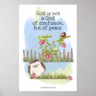 Póster Dios no es un Dios de confusión sino de paz