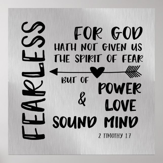 Póster Dios no nos ha dado el espíritu de las Escrituras  (Frente)