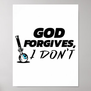 Póster Dios perdona yo no - Asunto engañoso despreciado D