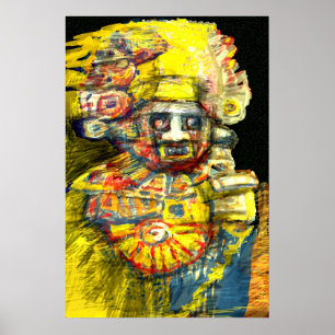 Póster Dios precolumbiano