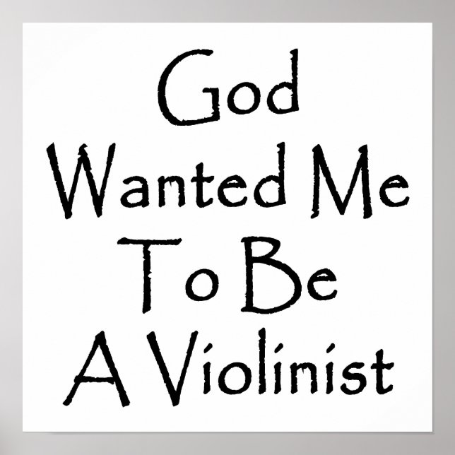 Póster Dios Quería Que Fuera Violinista (Frente)
