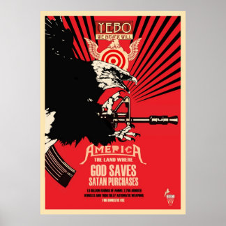 Póster "Dios salva y compra de Satán"
