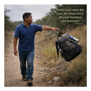 Póster Dios se preocupa por ti