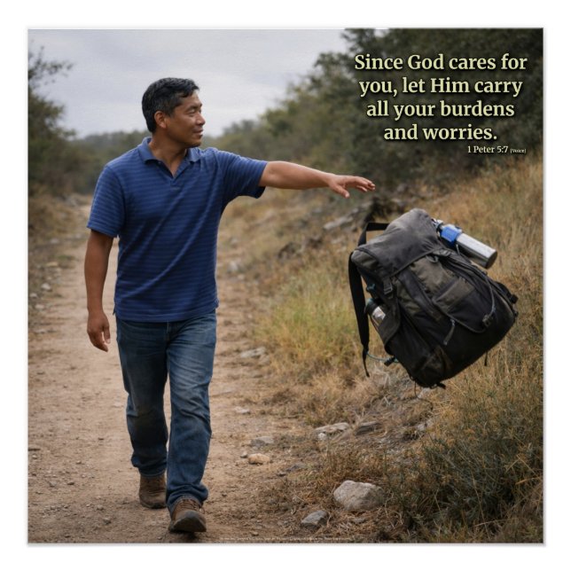 Póster Dios se preocupa por ti (Anverso)