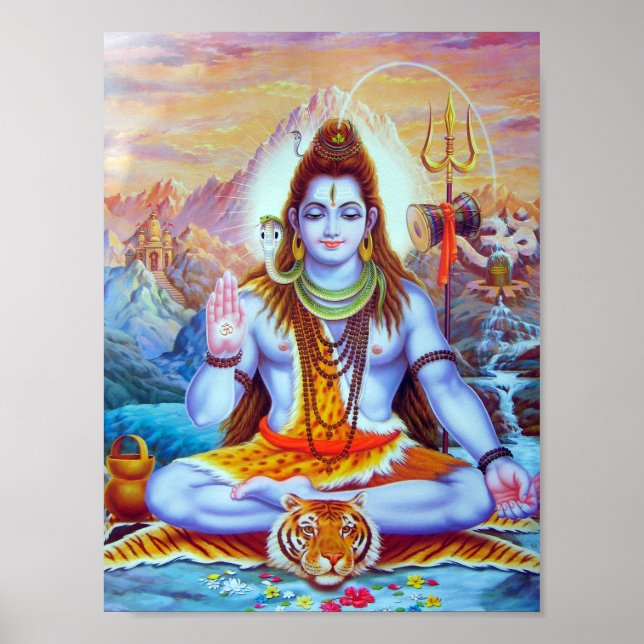 Póster Dios Shiva Religión Hindú (Frente)