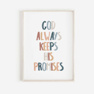 Póster Dios siempre cumple sus promesas poster