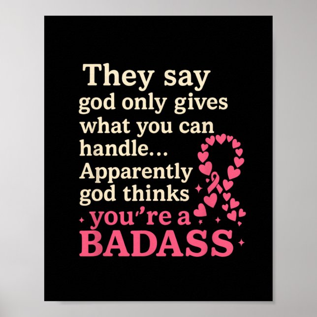 Póster Dios Solo Da Lo Que Puedes Manejar Ca De Mama Grac (Frente)