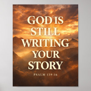 Póster Dios Todavía Está Escribiendo Tu Historia Fe Esp