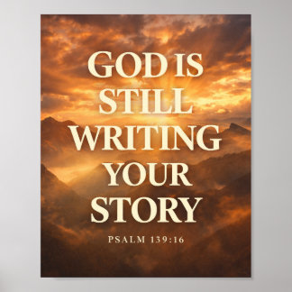Póster Dios Todavía Está Escribiendo Tu Historia | Fe Esp