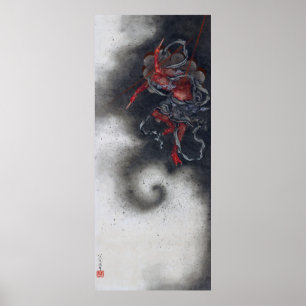 Póster Dios trueno, Hokusai