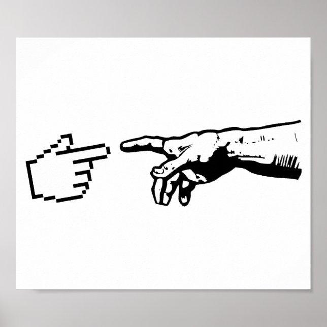 Póster Dios y las manos de la máquina (Frente)