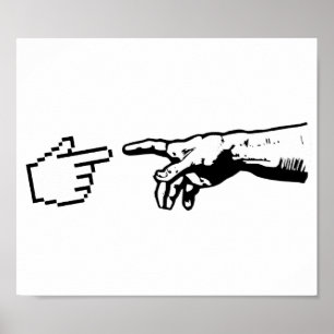 Póster Dios y las manos de la máquina