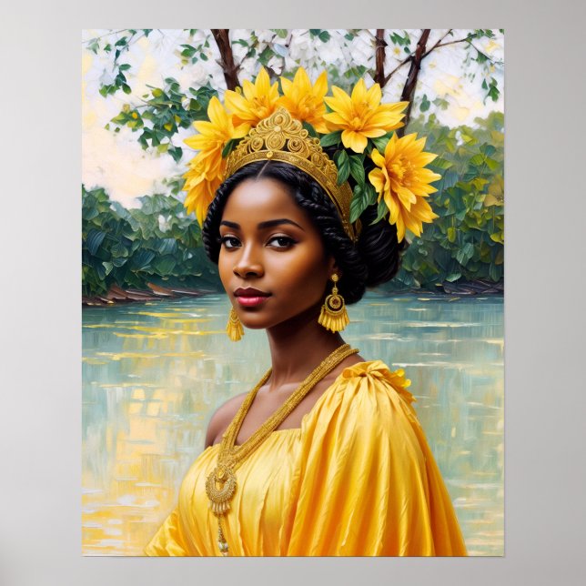Póster Diosa africana de Oshun Orisha (Frente)