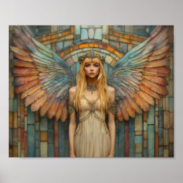 Póster Diosa Anunnaki Diosa Ninhursag Mosaic Art Nouveau