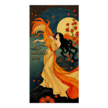 Diosa Art Nouveau Llama Llama Floral 