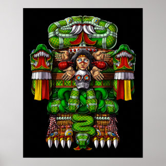 Póster Diosa azteca Coatlicue
