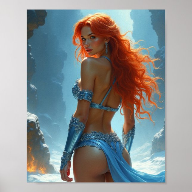 Póster Diosa bikini de fuego y hielo (Frente)