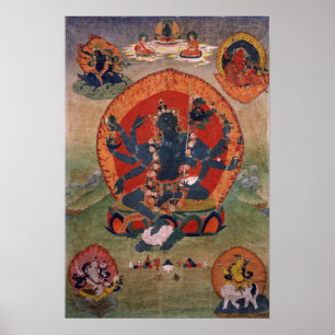 Póster Diosa budista tibetana Tara Verde