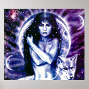 Póster Diosa céltica Hecate por el iris de Lisa