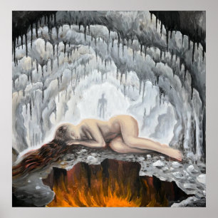 Póster Diosa daciana en una cueva